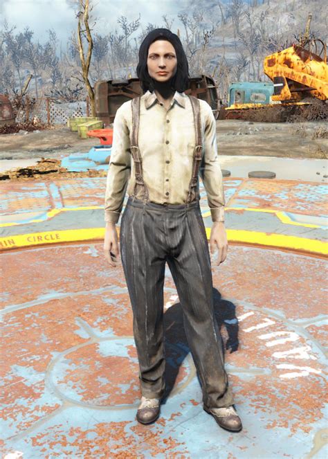 fallout 4 bathrobe|fallout 4 suspenders and slacks.